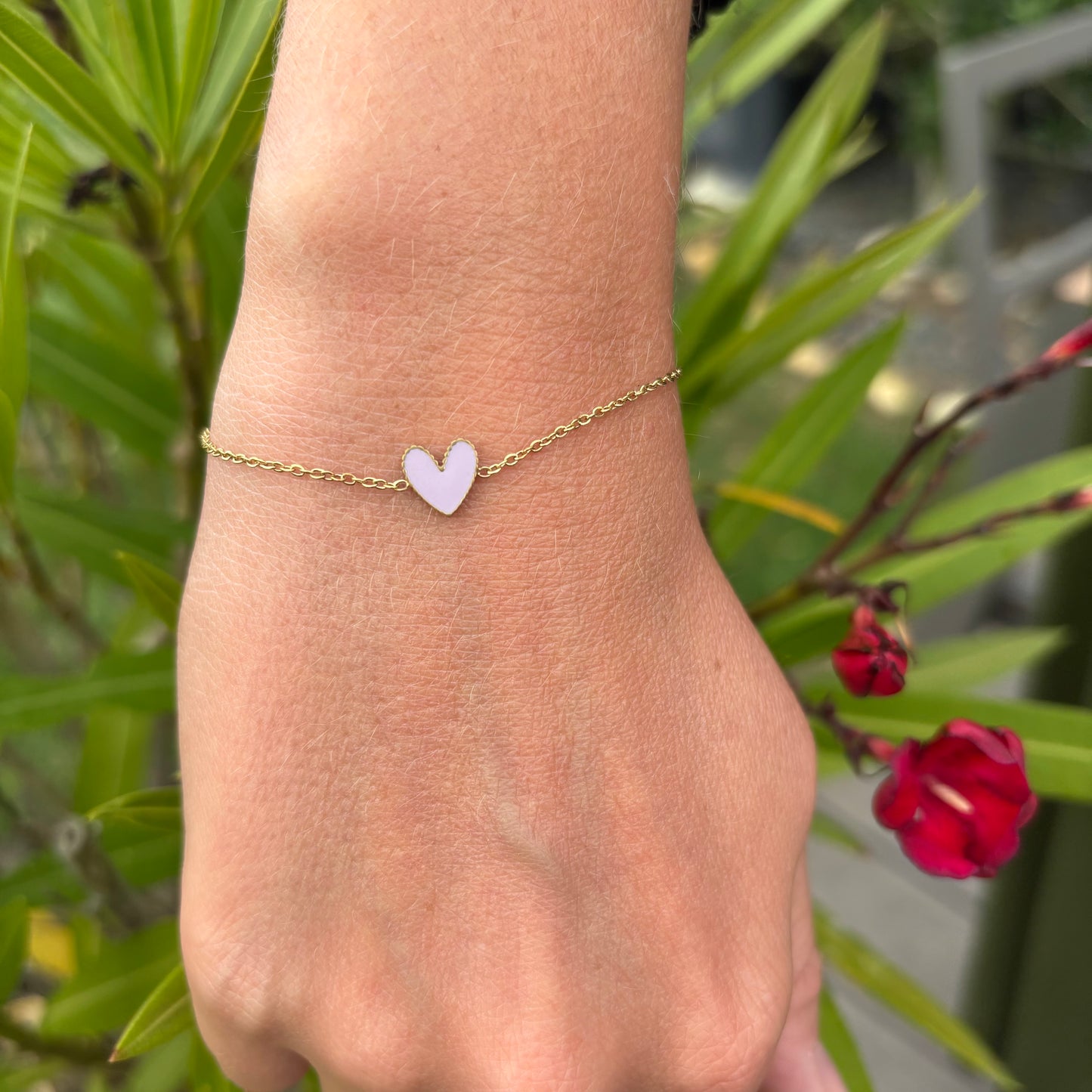 Bracelet Coeur Émail