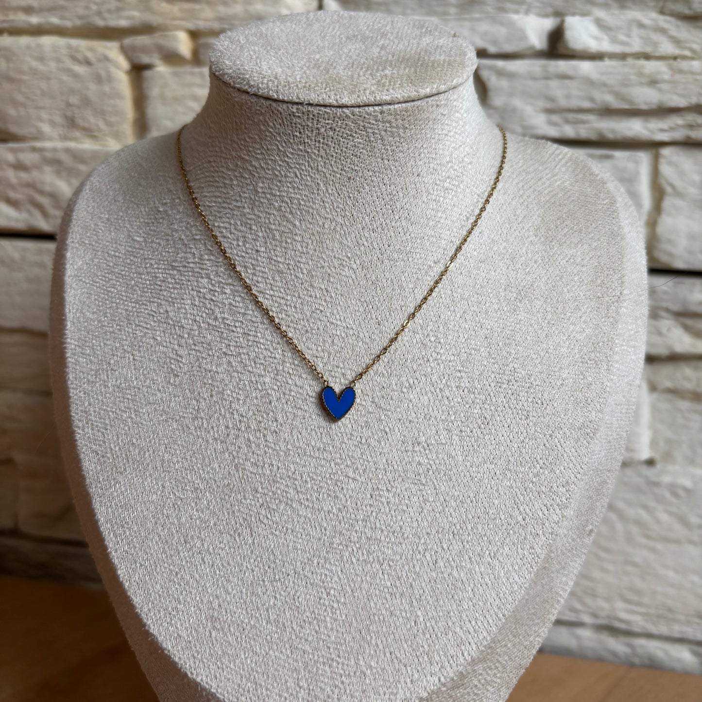 Collier Cœur Émail