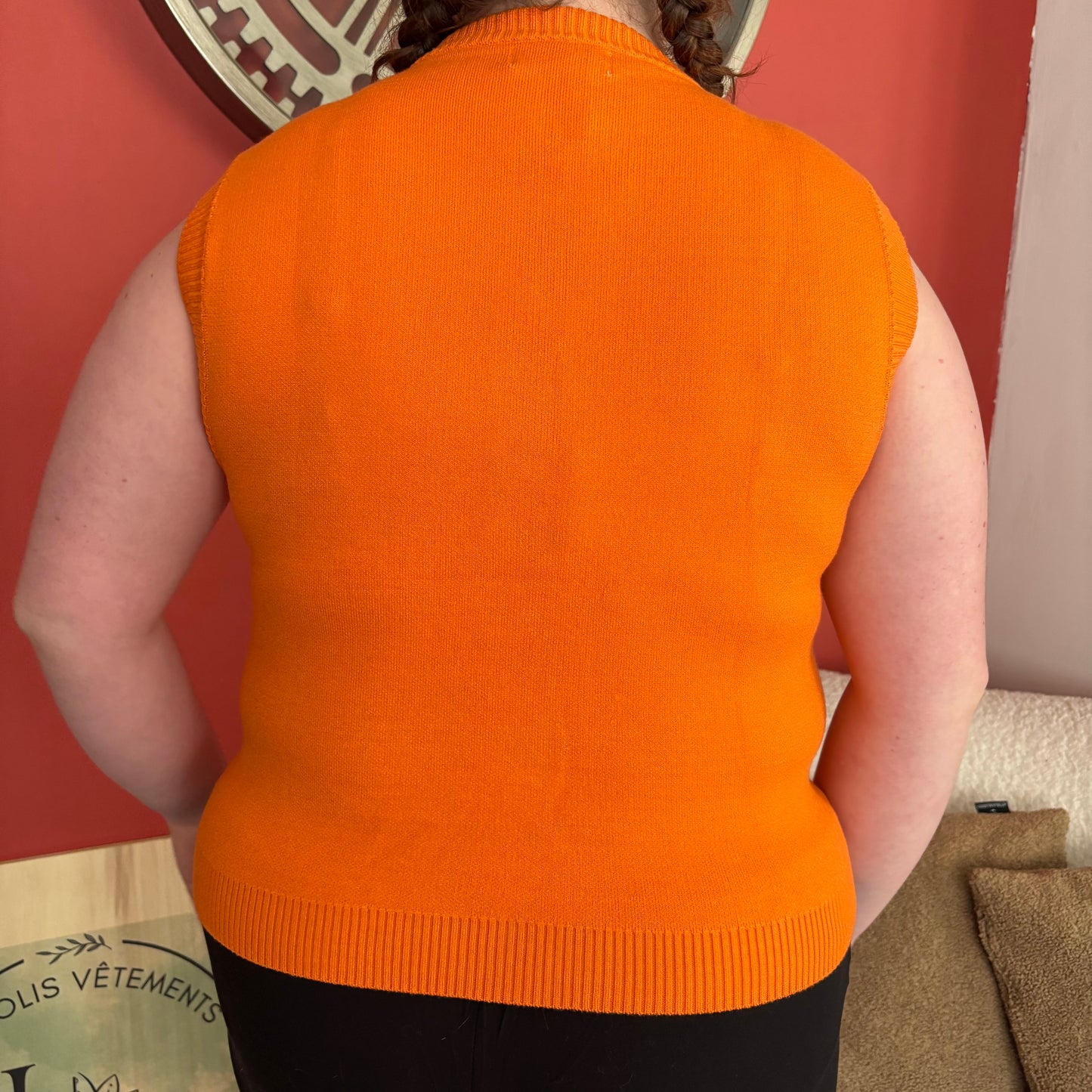 Gilet sans manche Vicky orange