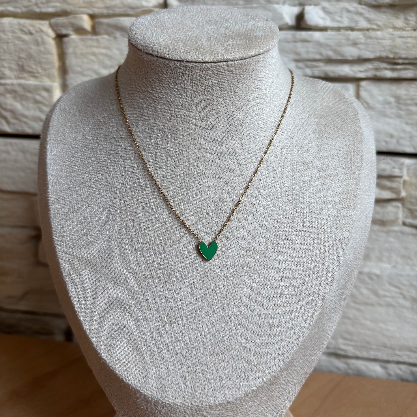Collier Cœur Émail