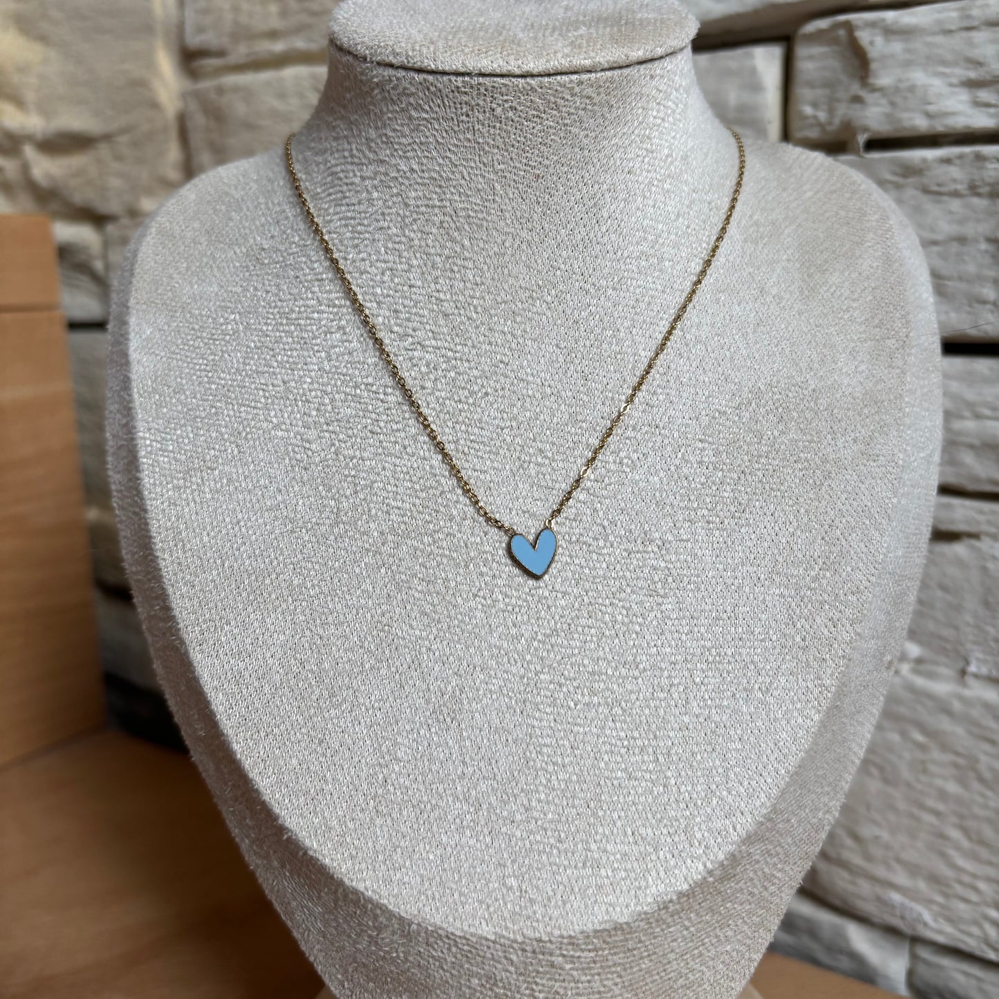 Collier Cœur Émail
