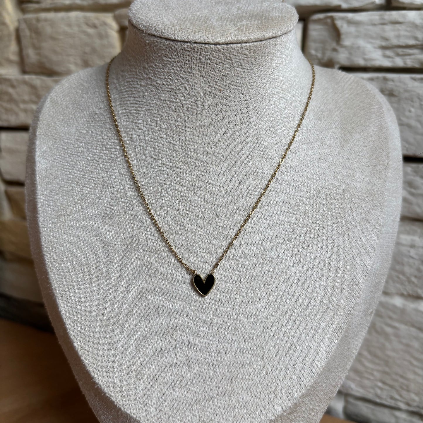Collier Cœur Émail