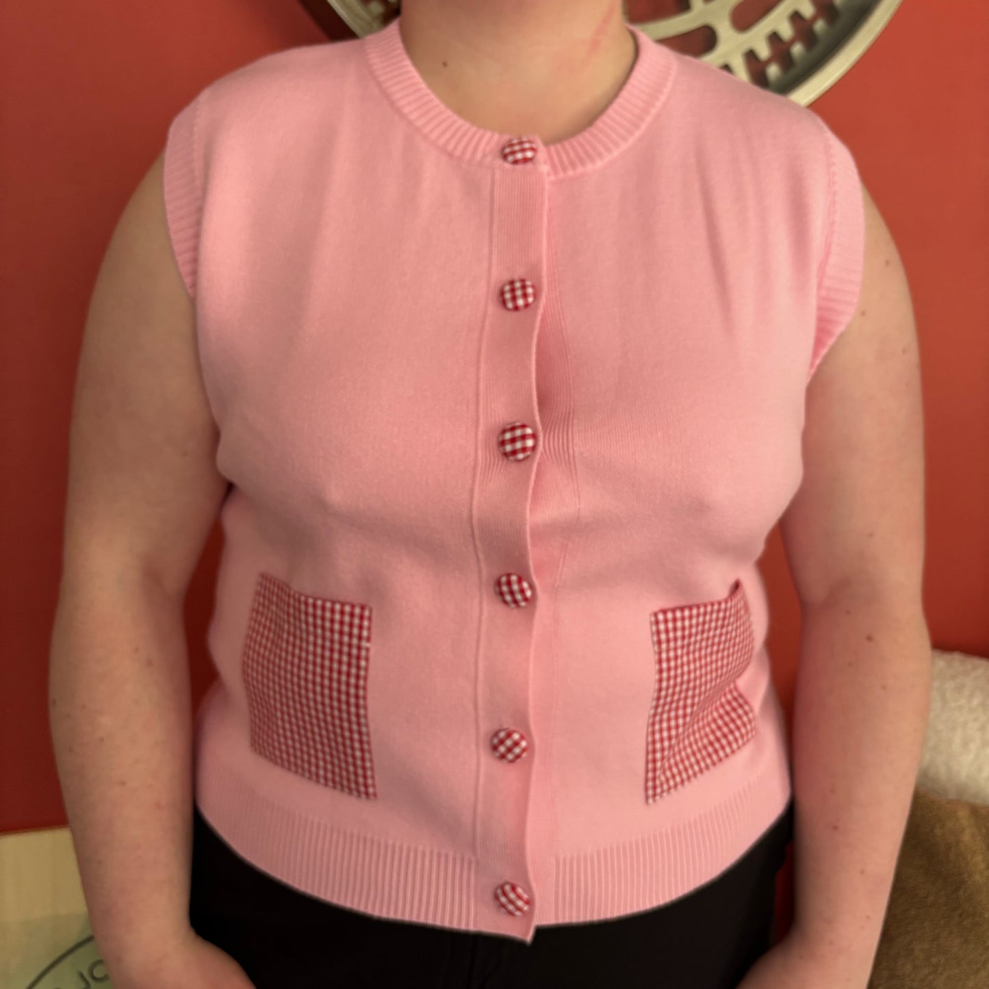 Gilet sans manche Vicky rose