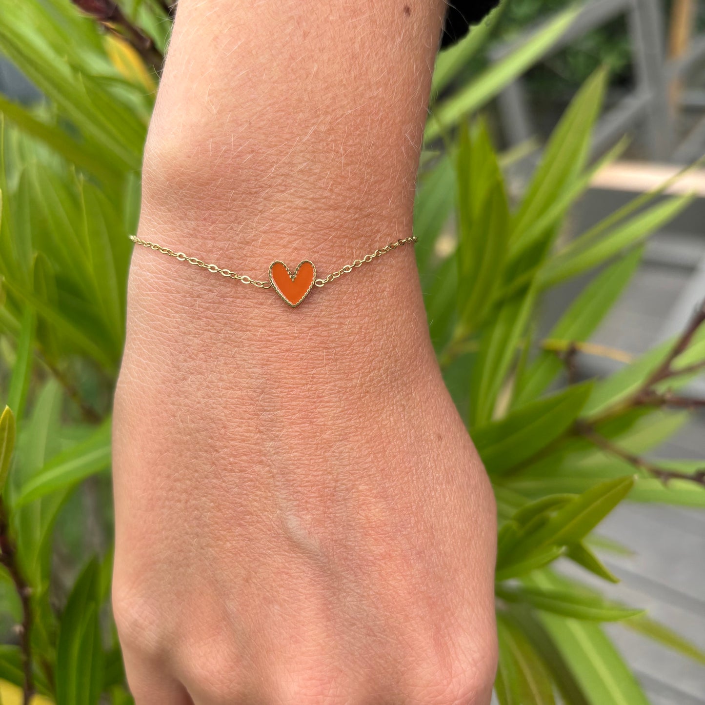 Bracelet Coeur Émail