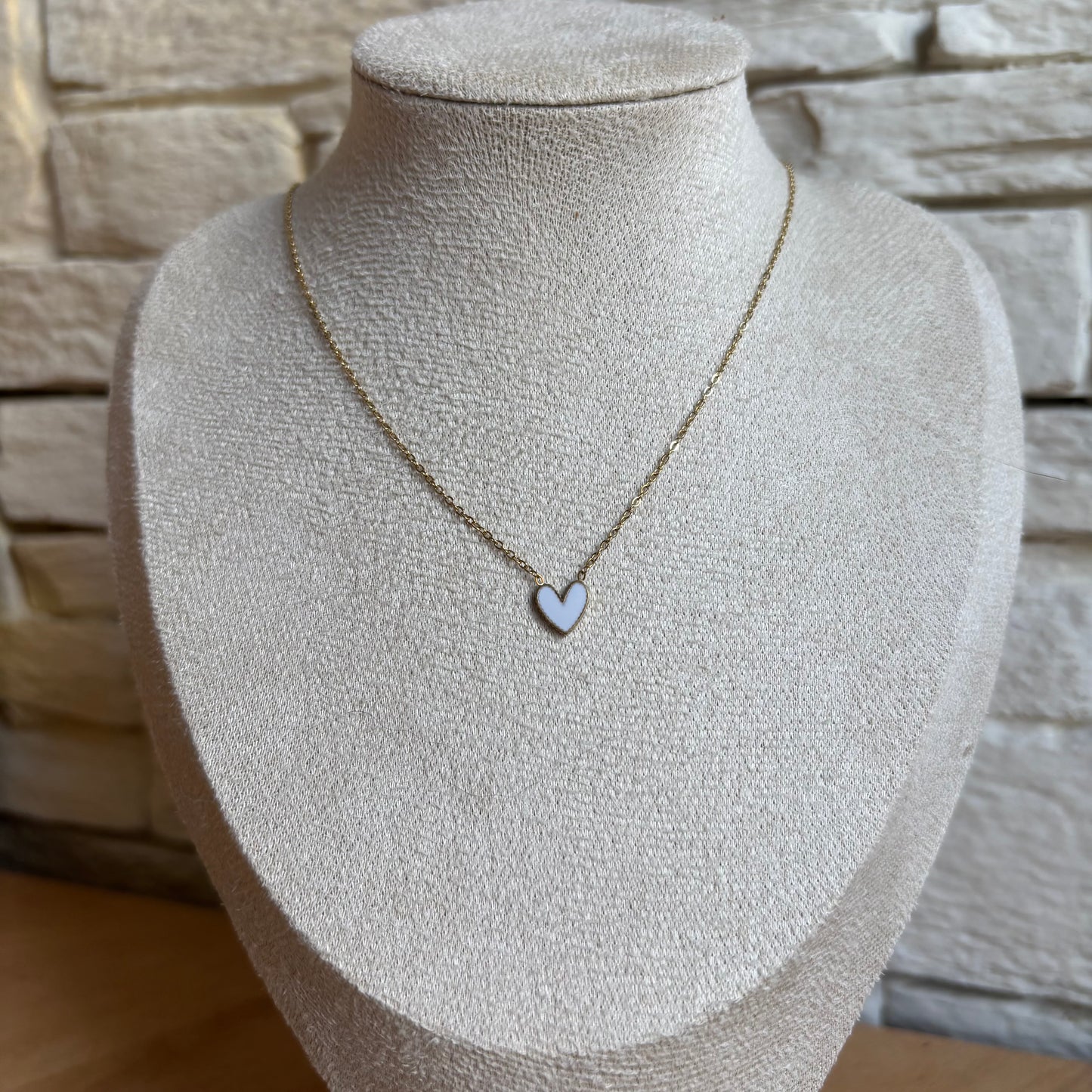 Collier Cœur Émail