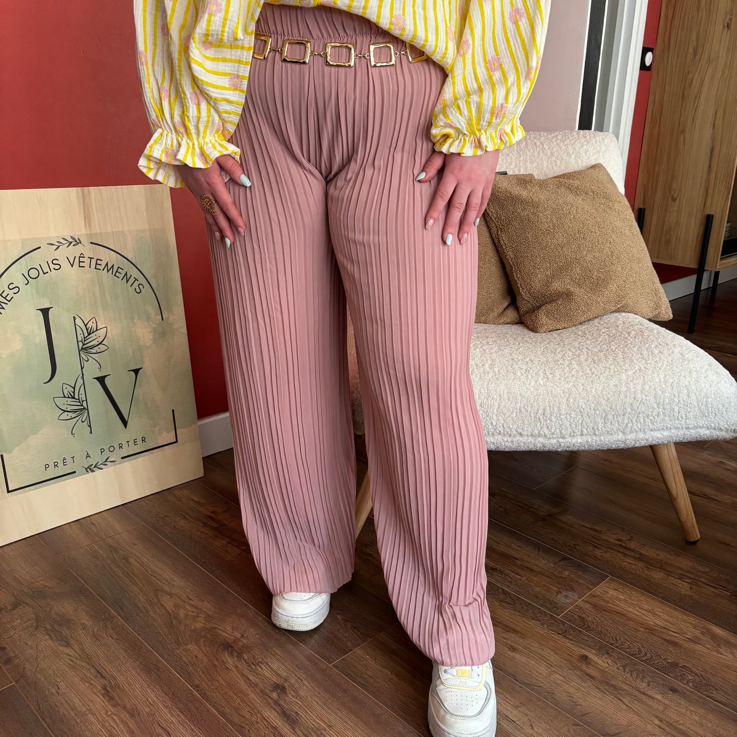 Pantalon Nora rose