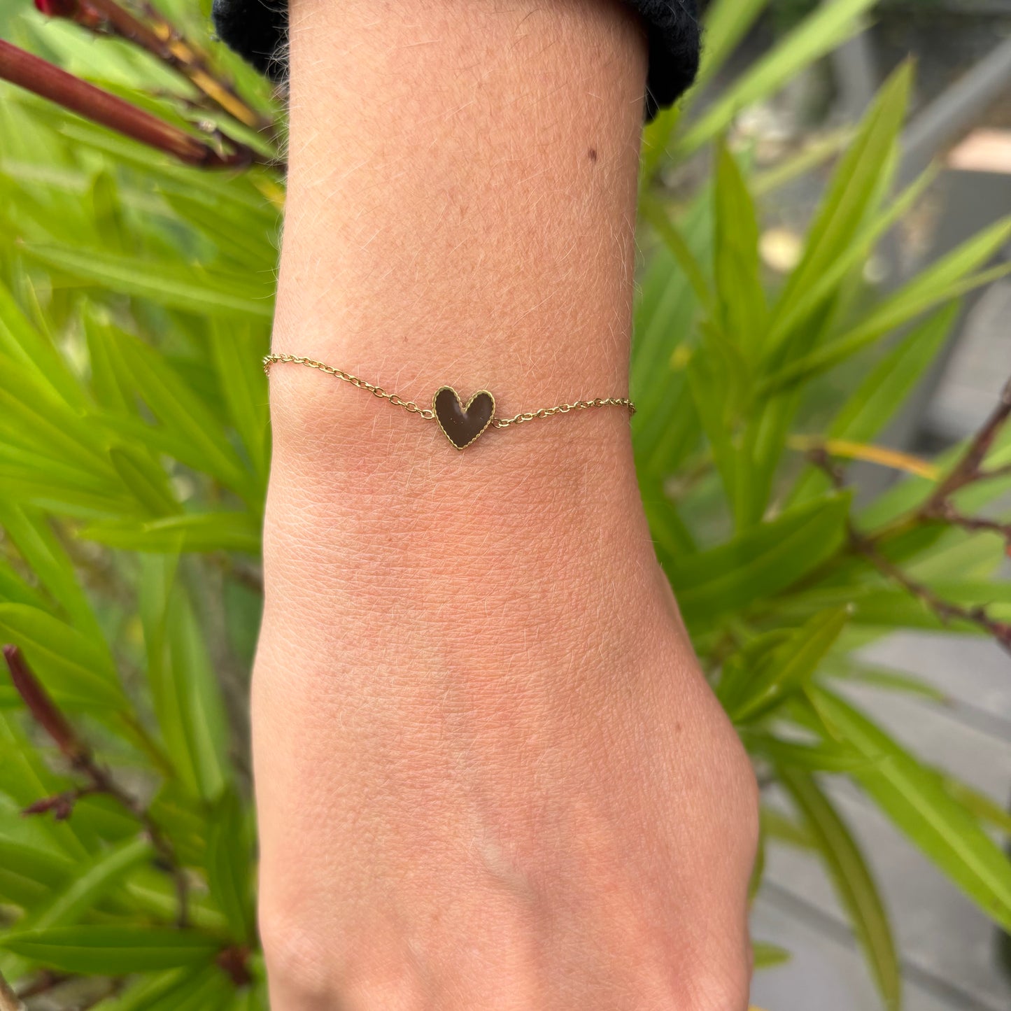 Bracelet Coeur Émail