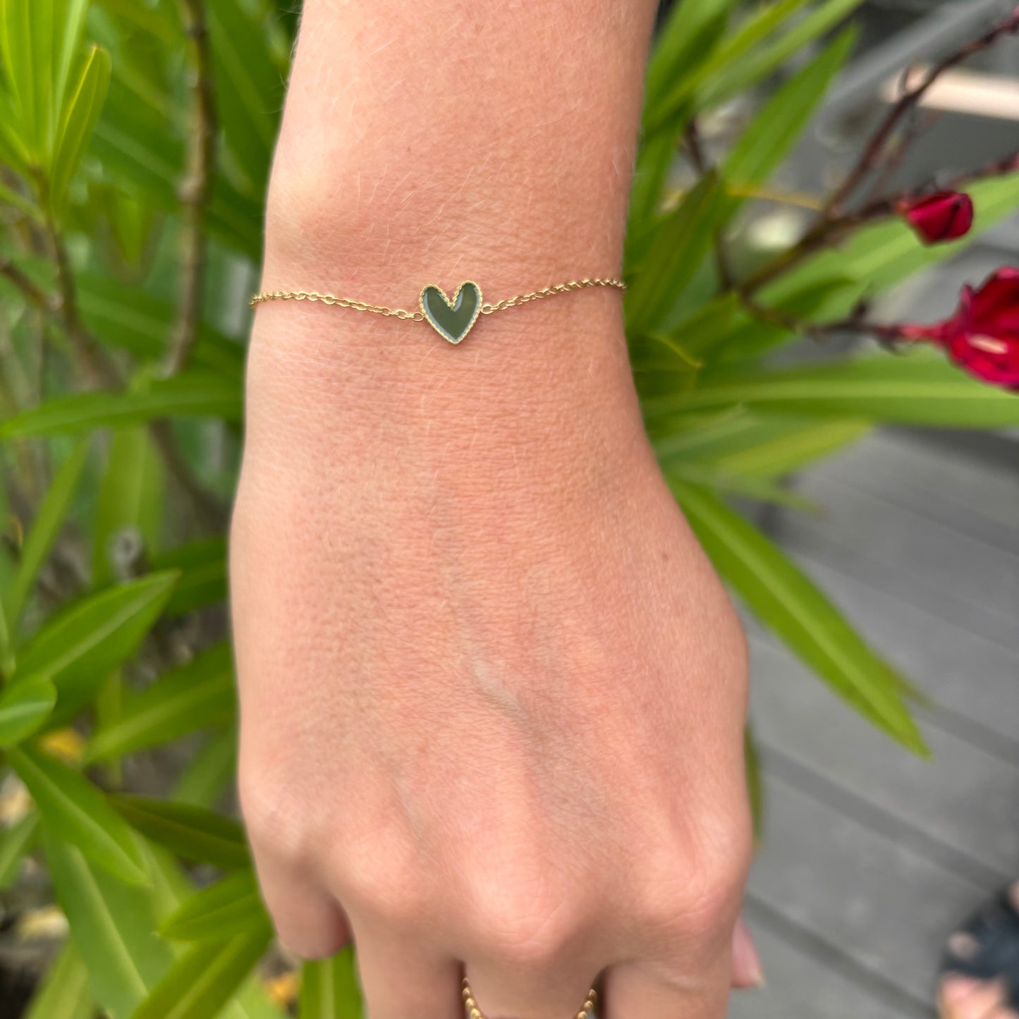 Bracelet Coeur Émail