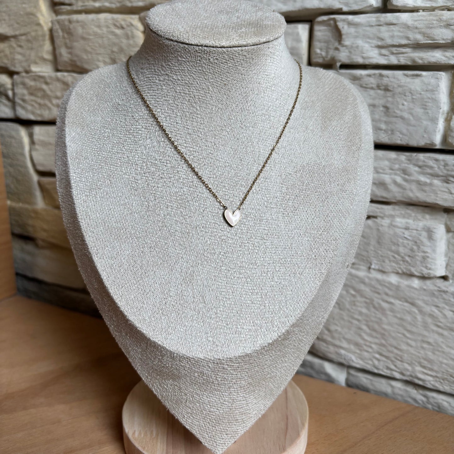 Collier Cœur Émail
