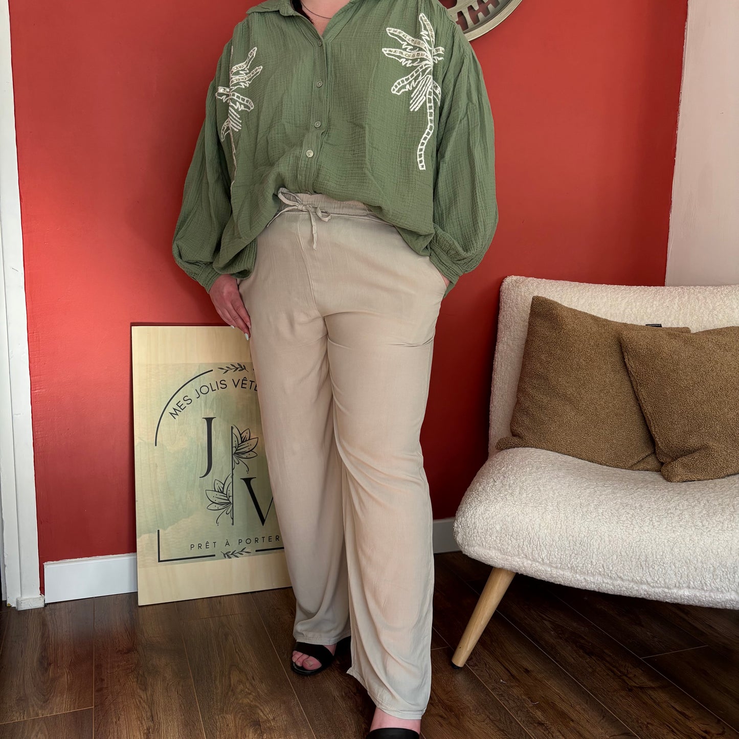 Pantalon Zoé vert