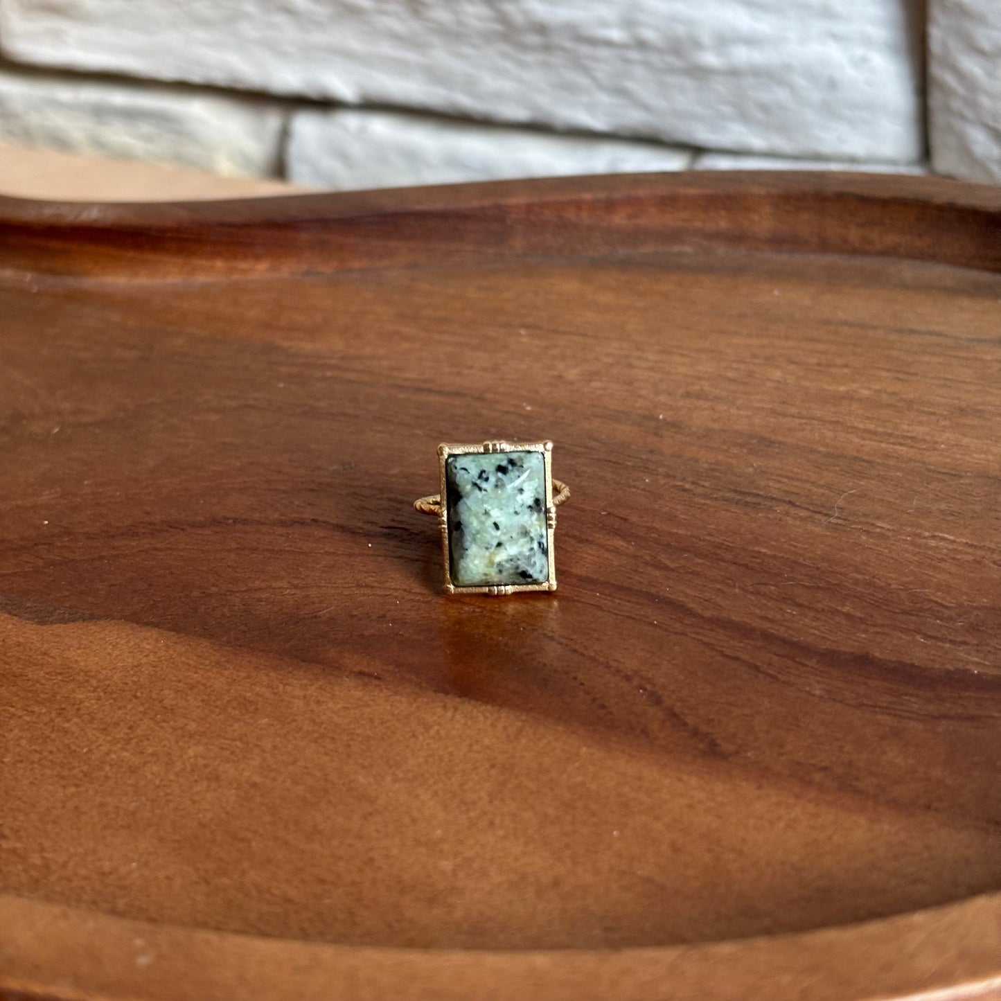 Bague Turquoise africaine rectangulaire