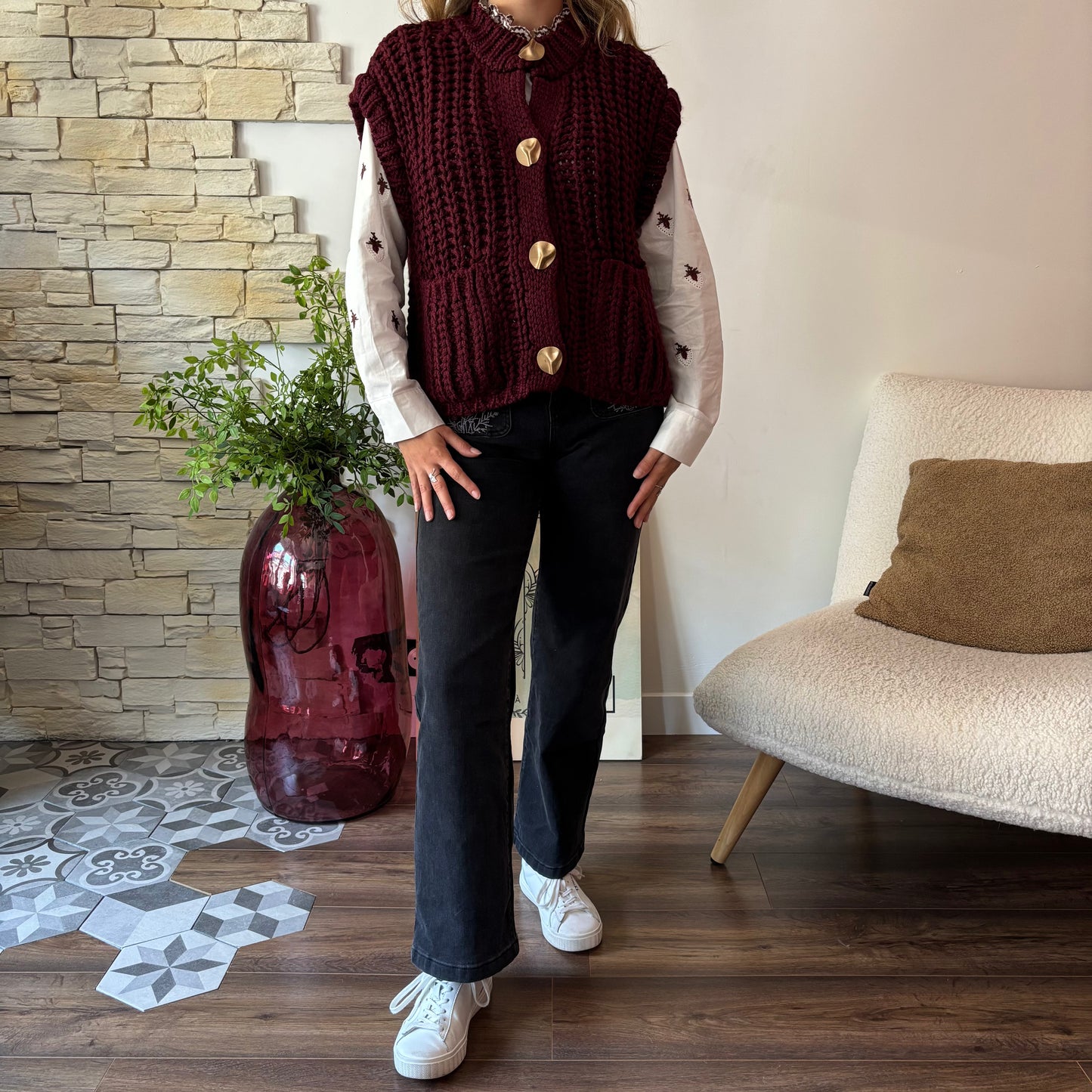 Gilet sans manches Jena Bordeaux