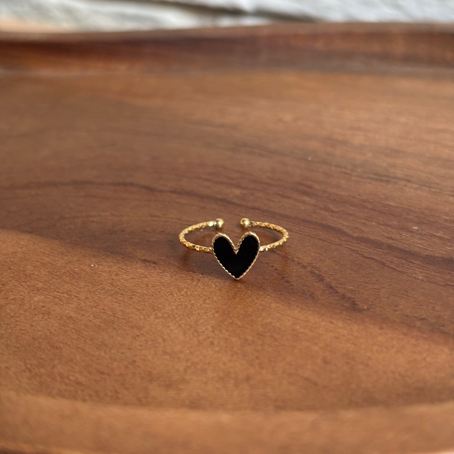Bague Coeur Email