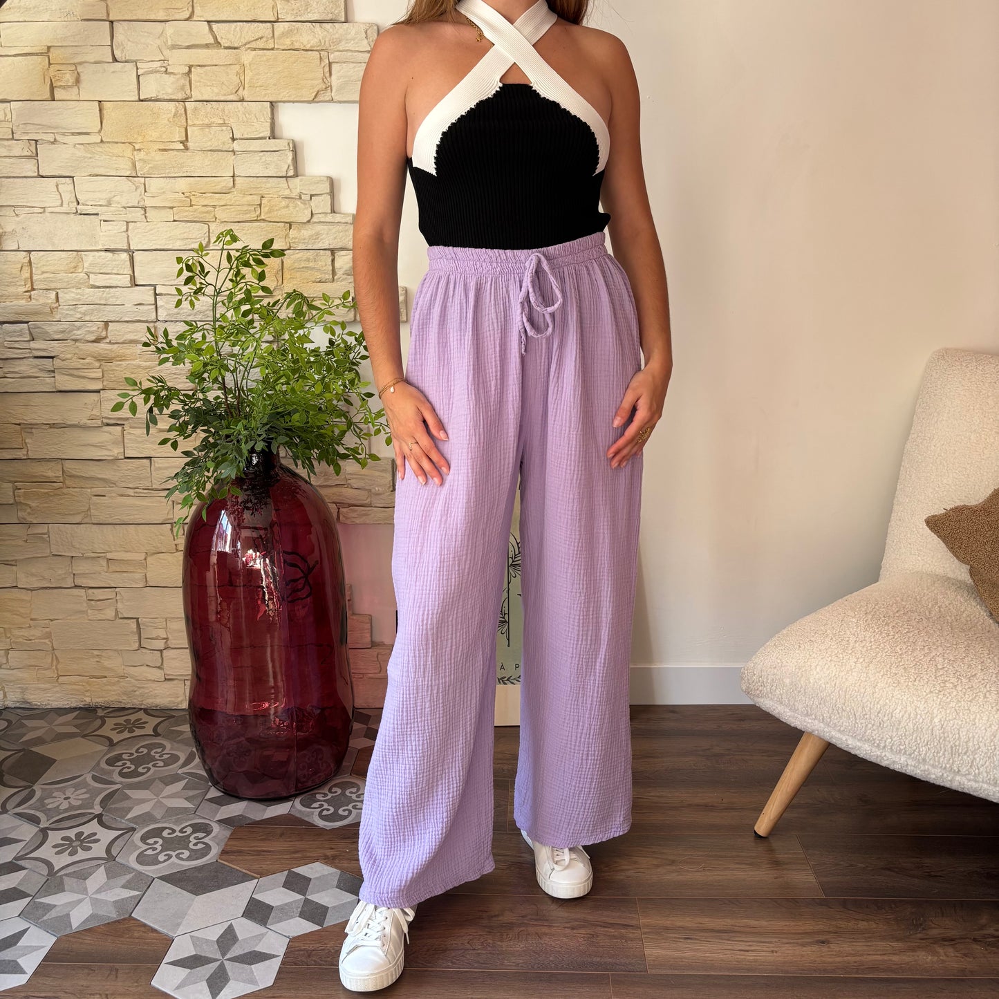Pantalon Elena Lila