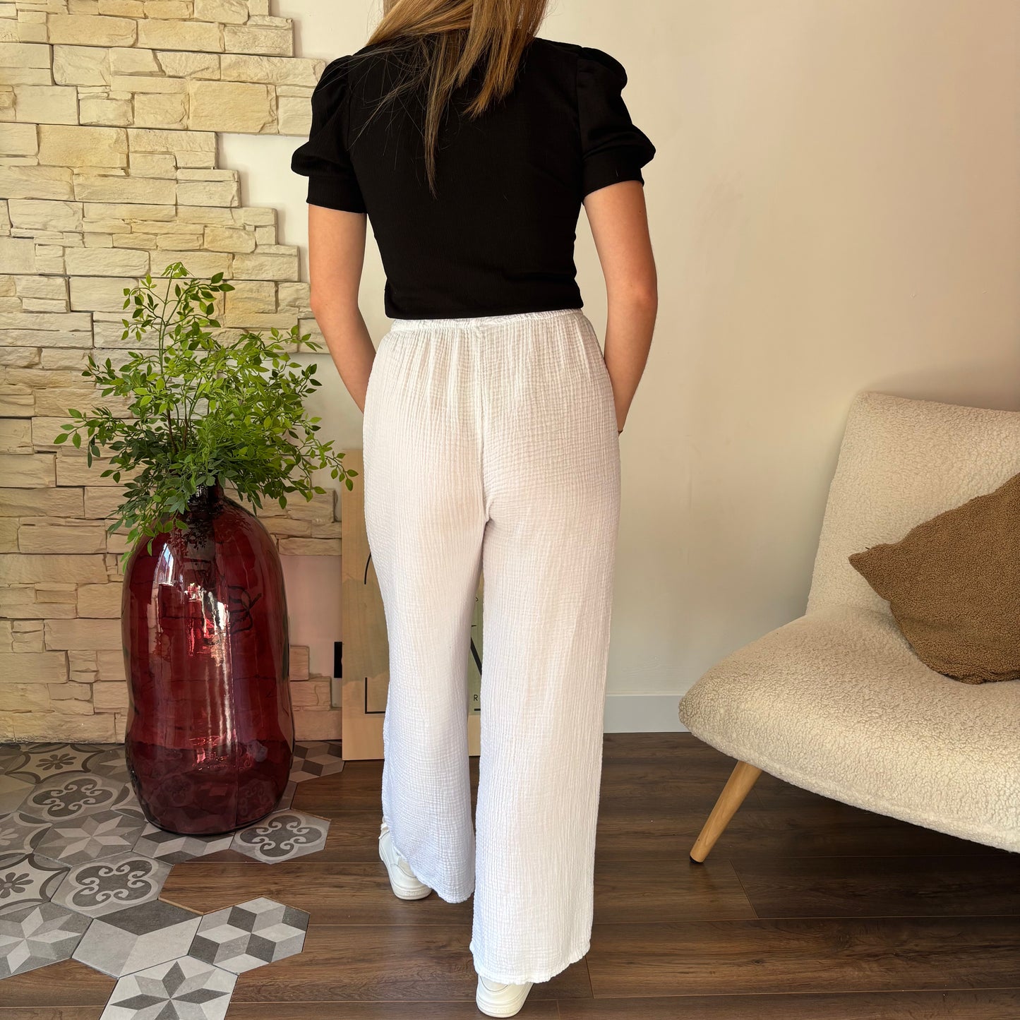 Pantalon Elena blanc