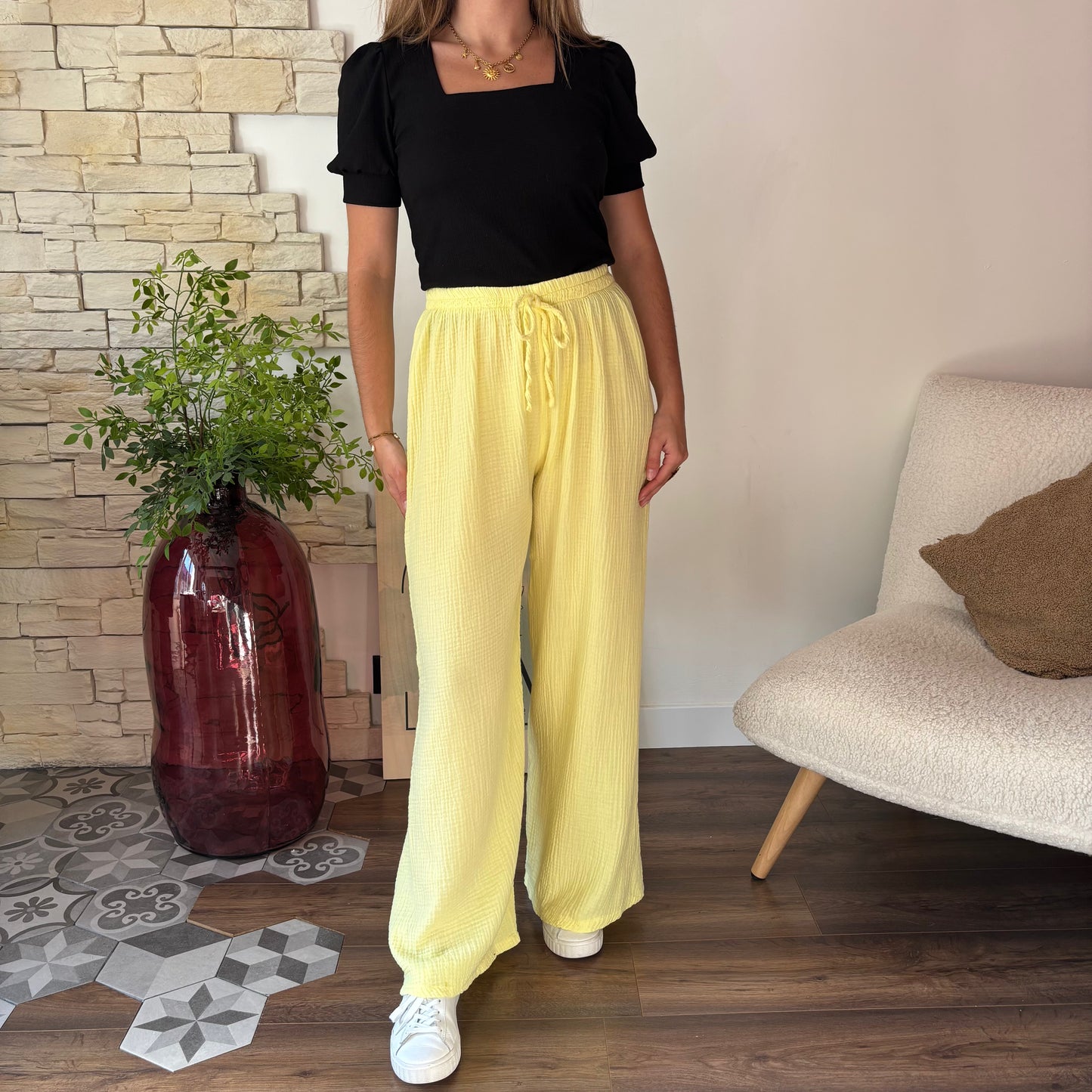 Pantalon Elena jaune