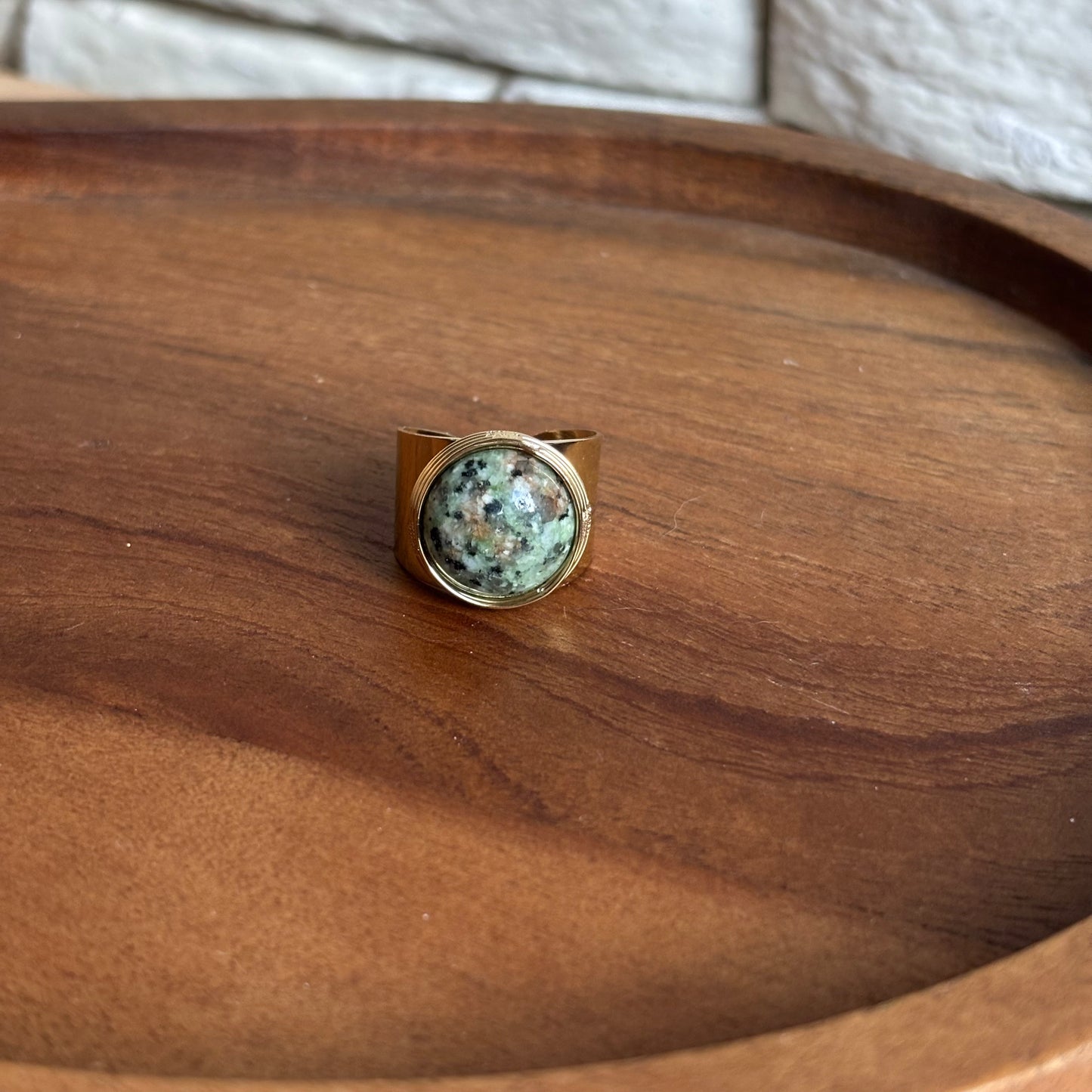 Bague Turquoise africaine ronde