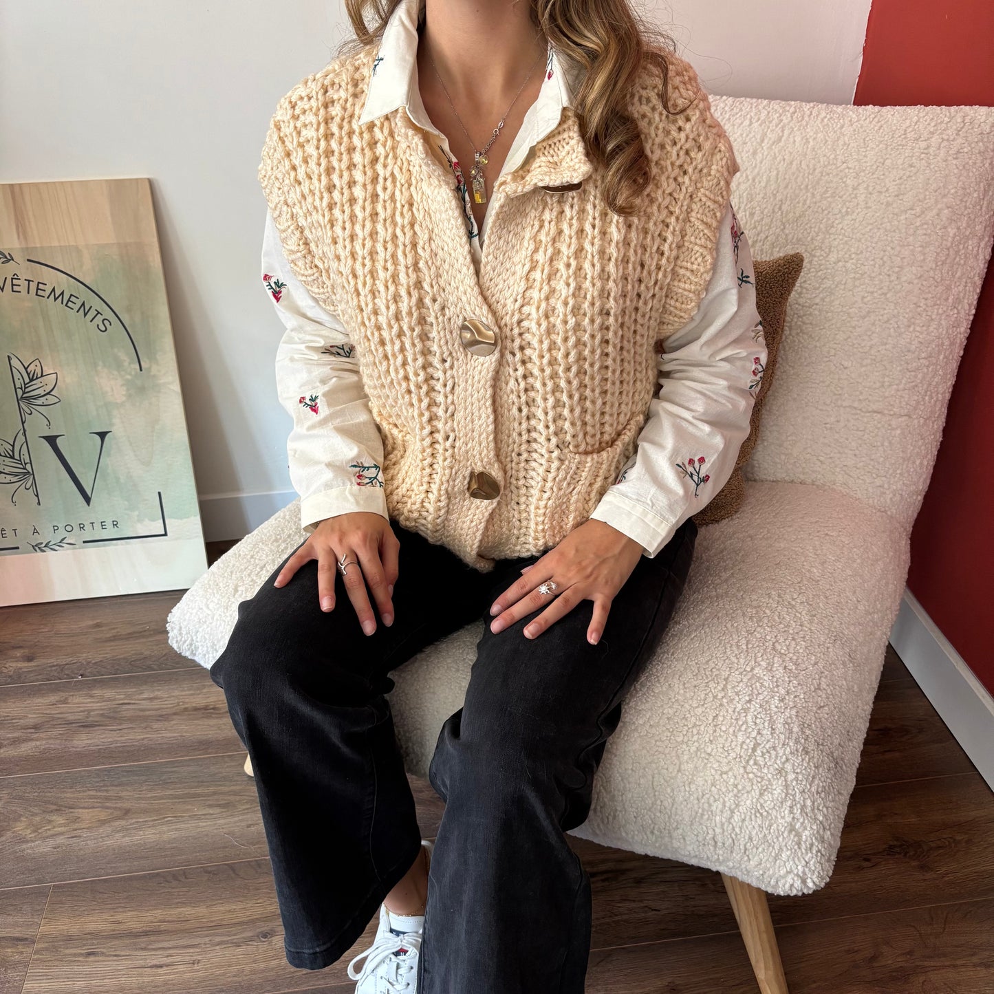 Gilet sans manches Jena Beige