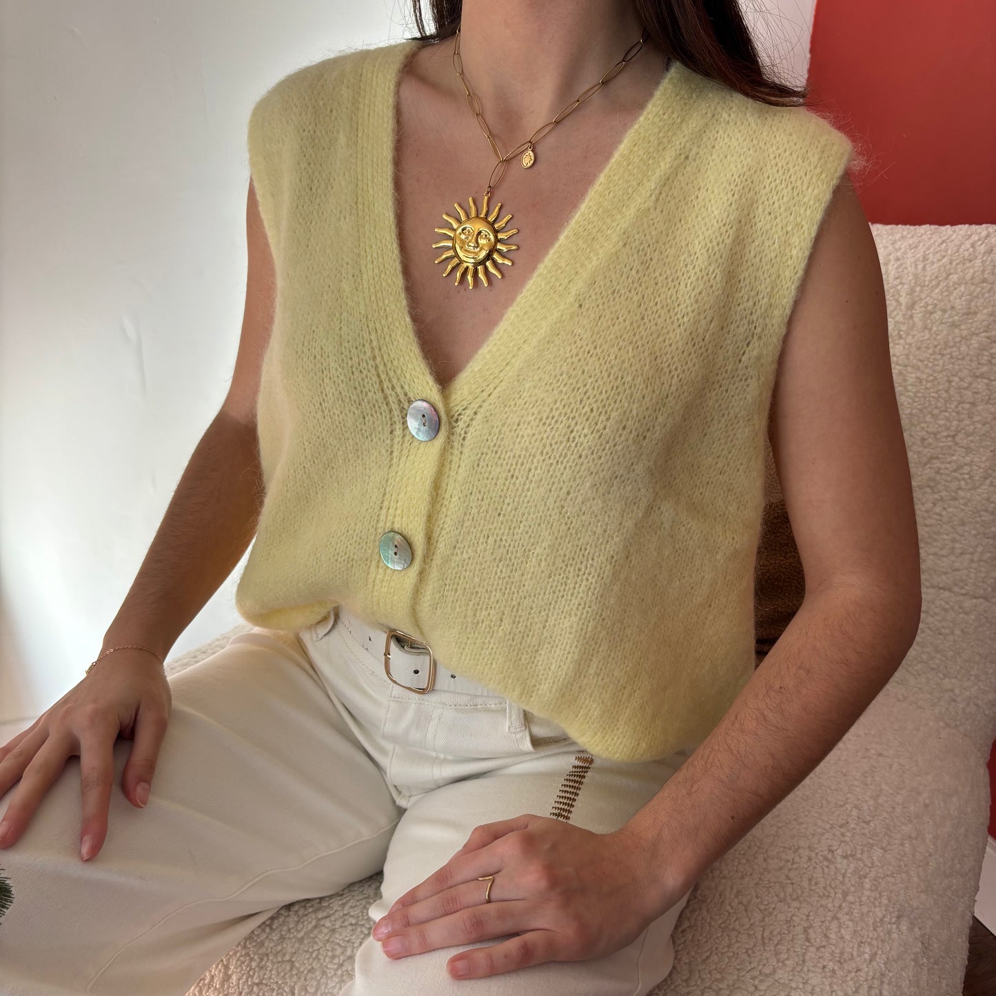 Gilet sans manche Alma jaune