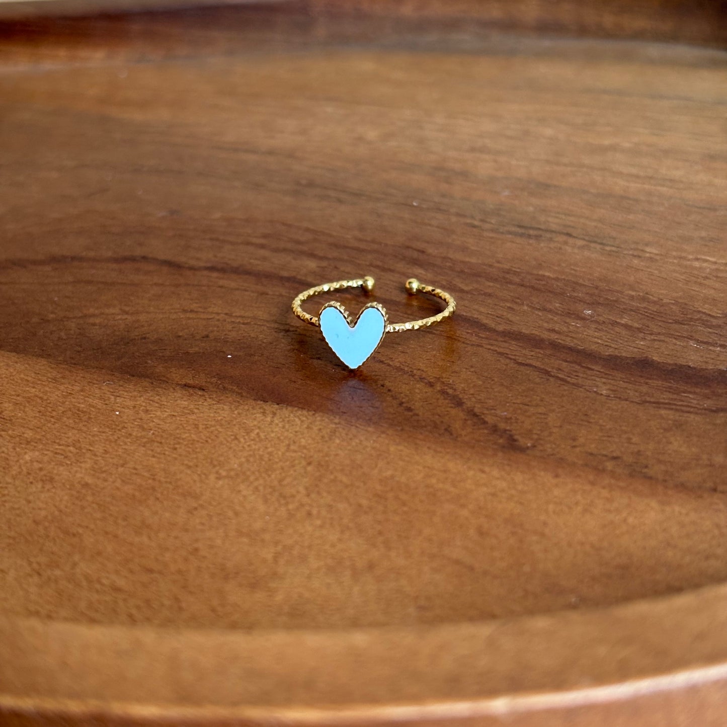 Bague Coeur Email