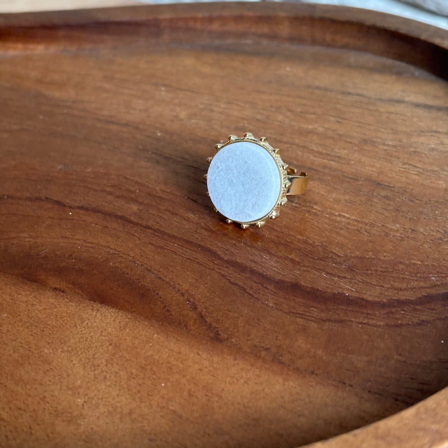 Bague Agate Blanche