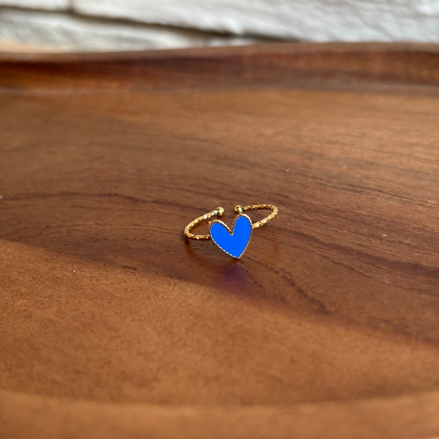 Bague Coeur Email