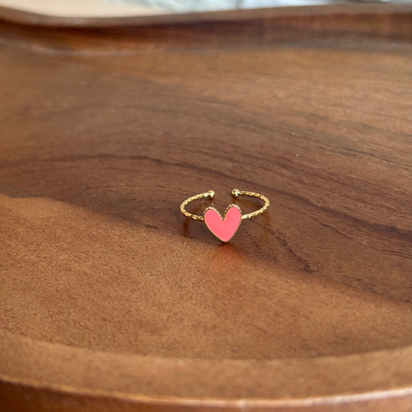 Bague Coeur Email