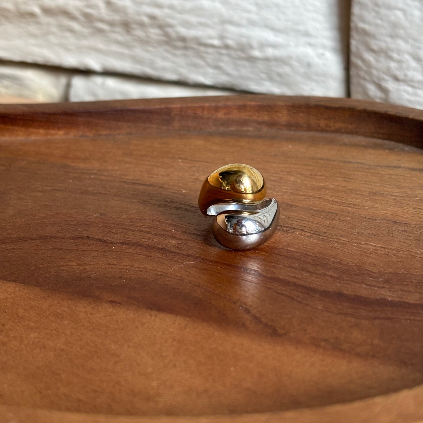 Bague goutte duo