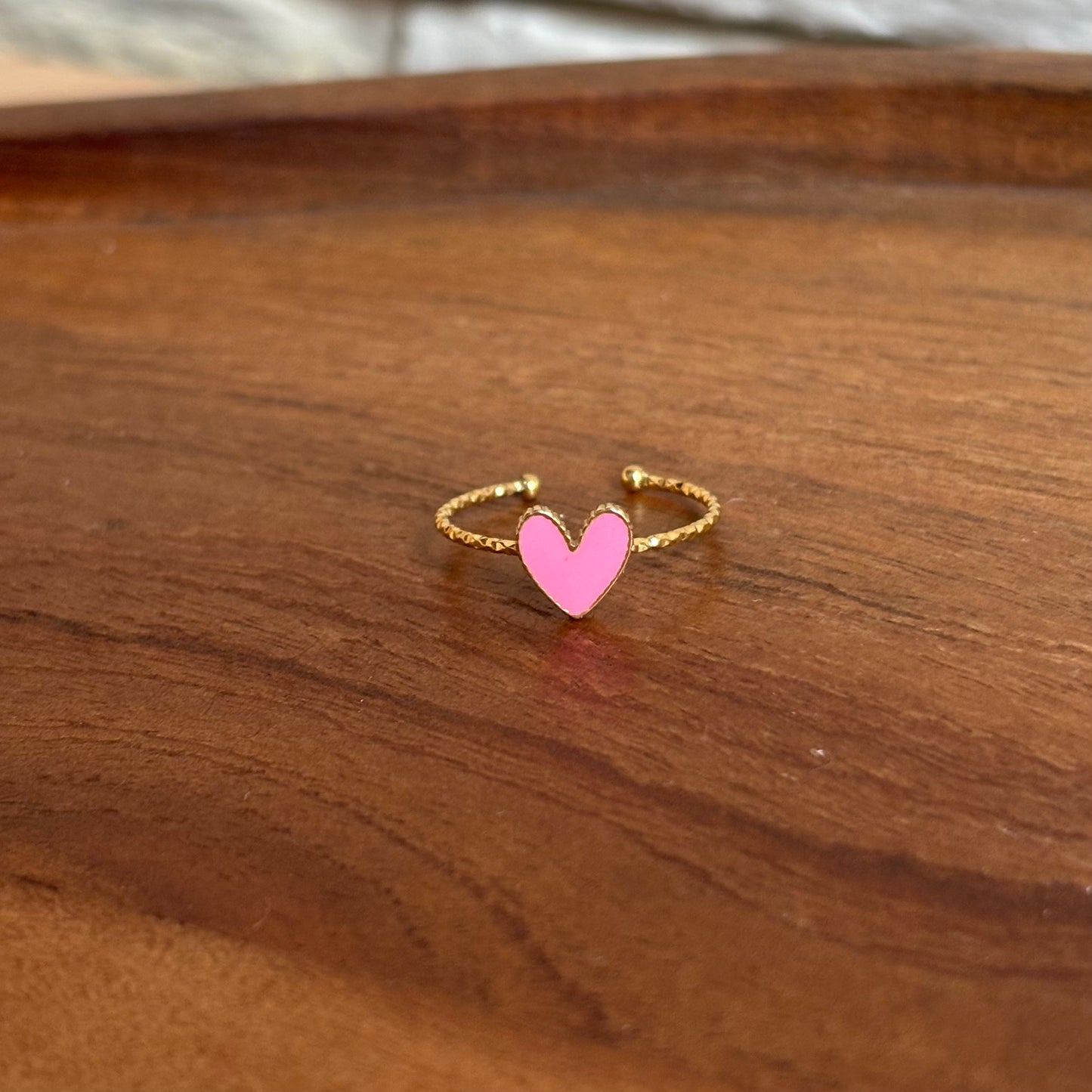 Bague Coeur Email
