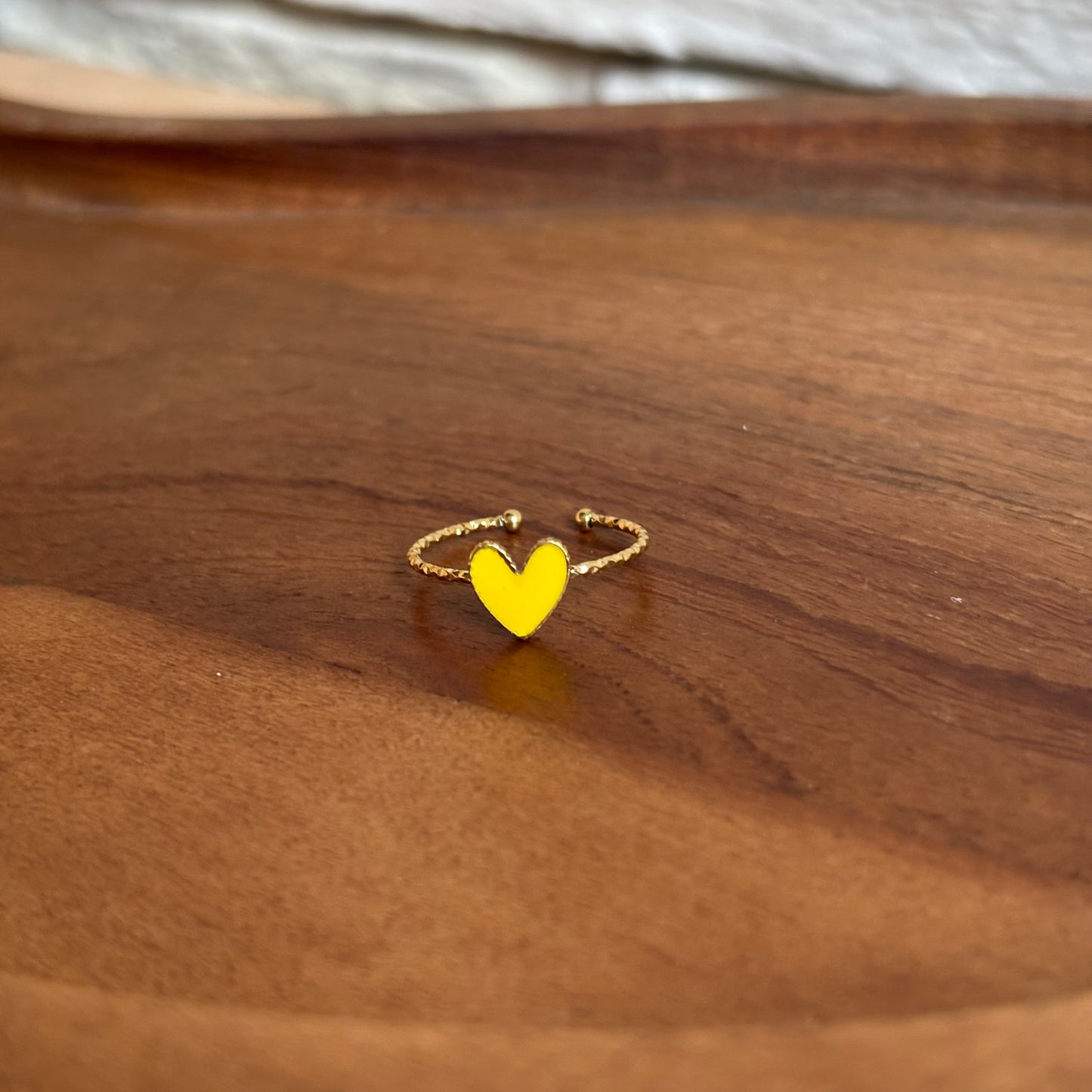 Bague Coeur Email