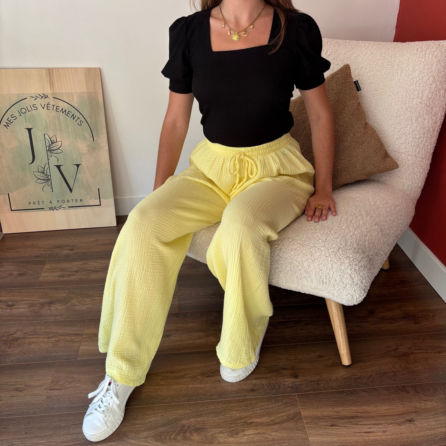 Pantalon Elena jaune