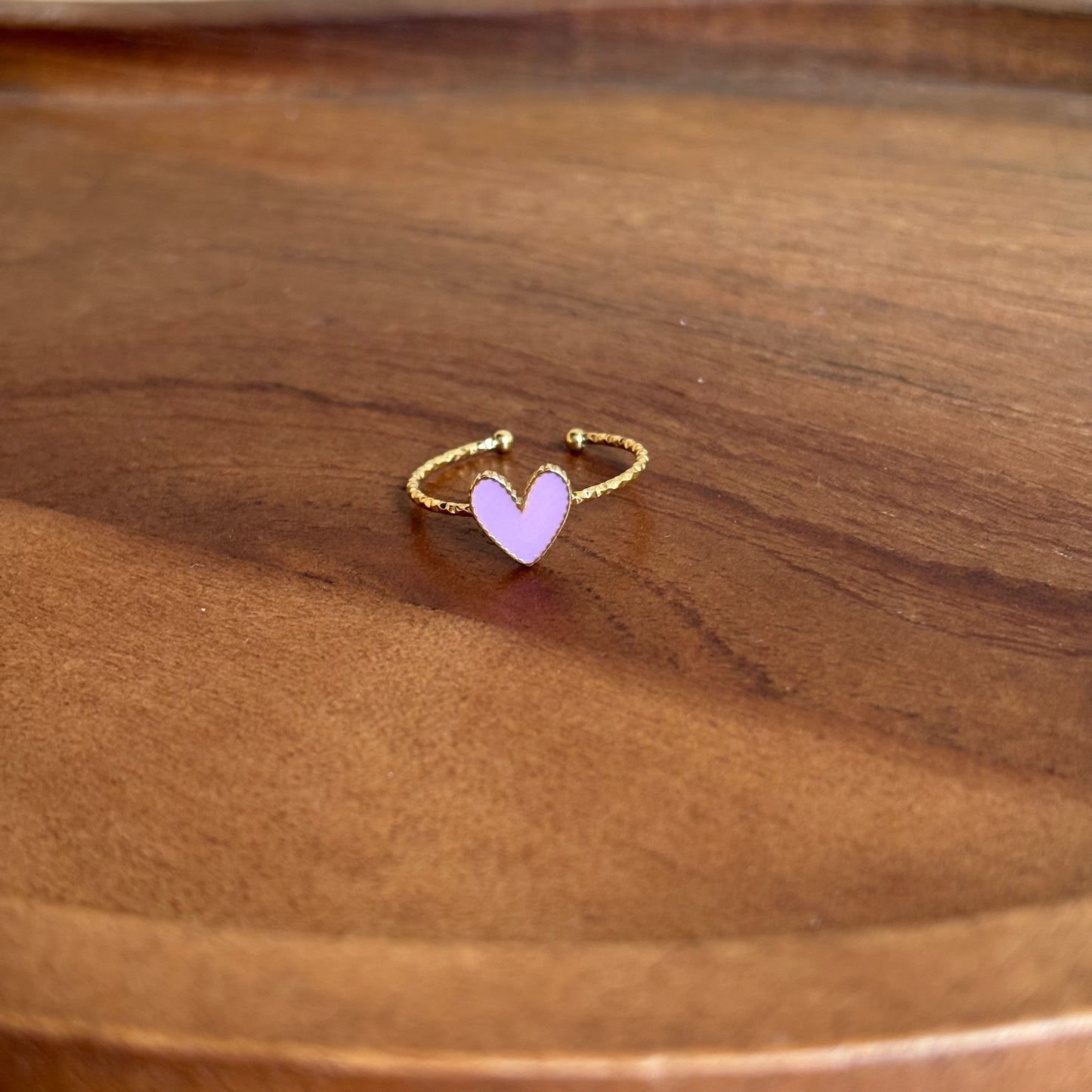 Bague Coeur Email