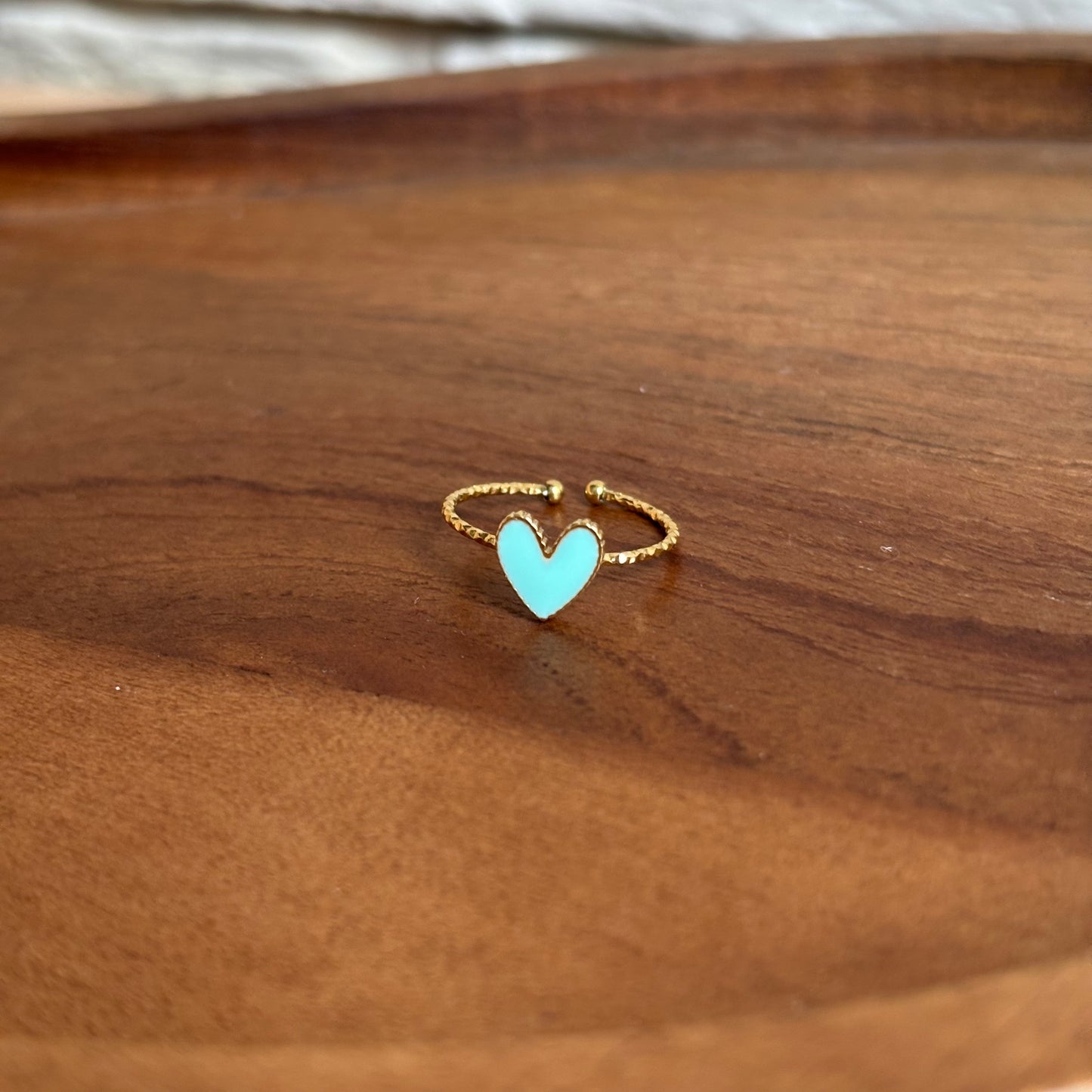 Bague Coeur Email