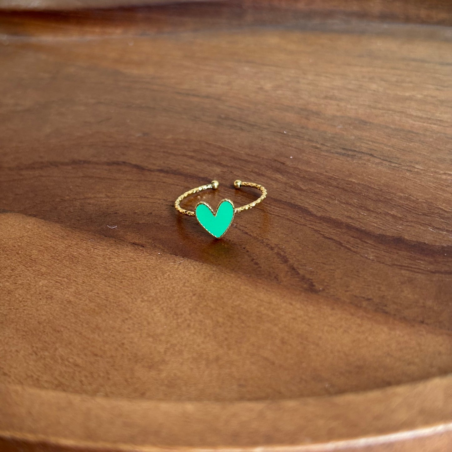 Bague Coeur Email