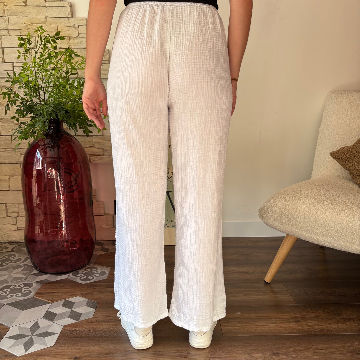Pantalon Elena blanc