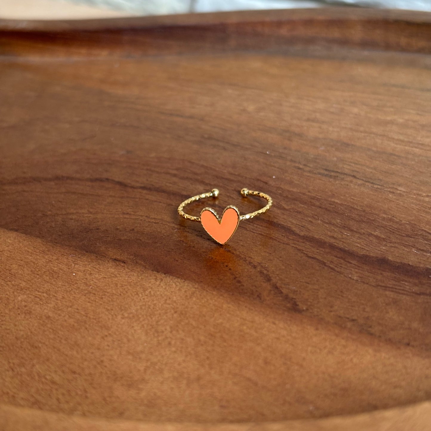 Bague Coeur Email