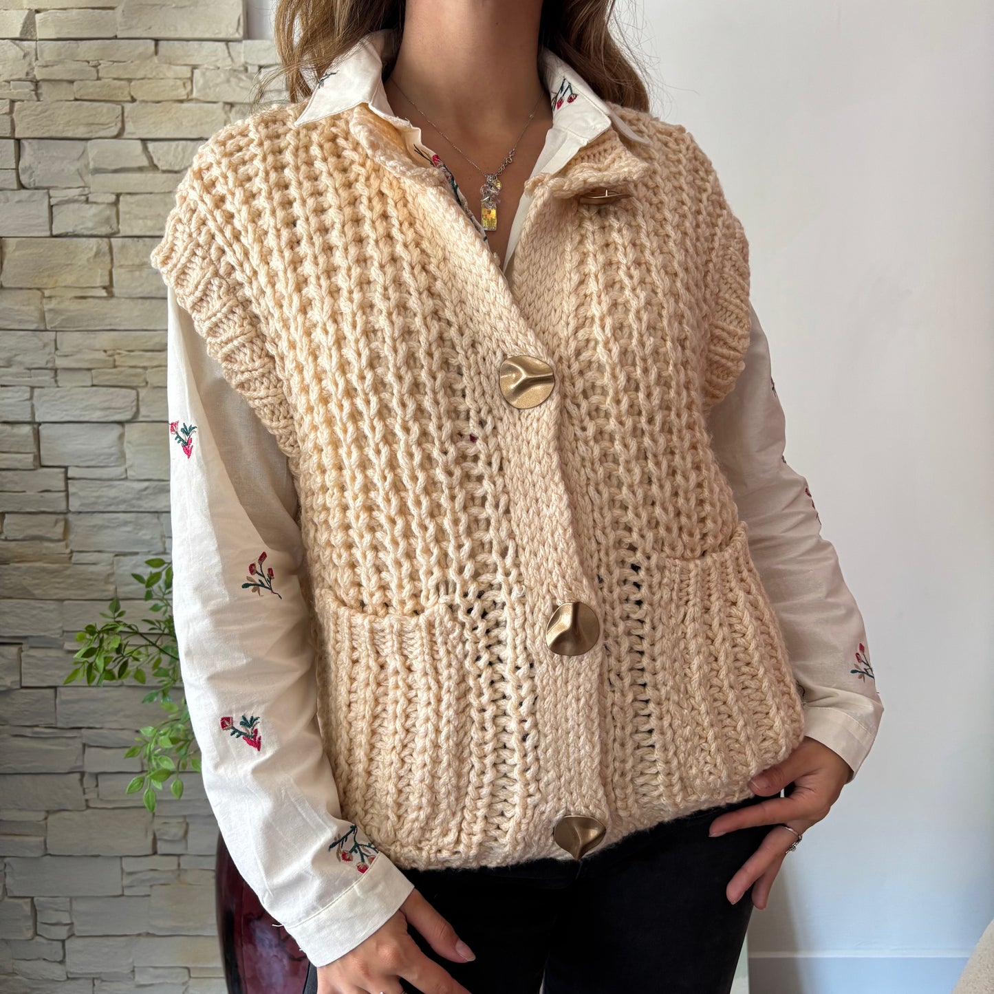 Gilet sans manches Jena Beige