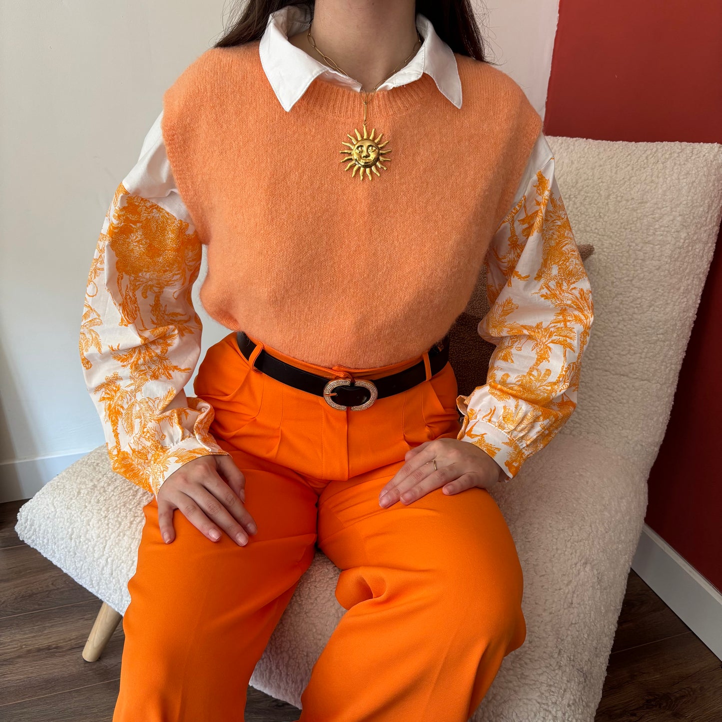 Chemise Elodie orange