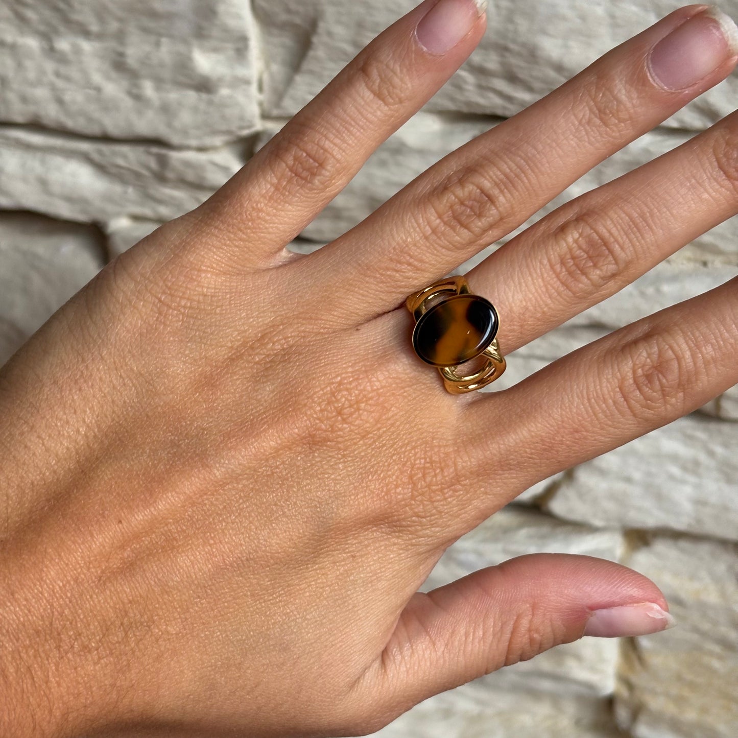 Bague Léopard Rond