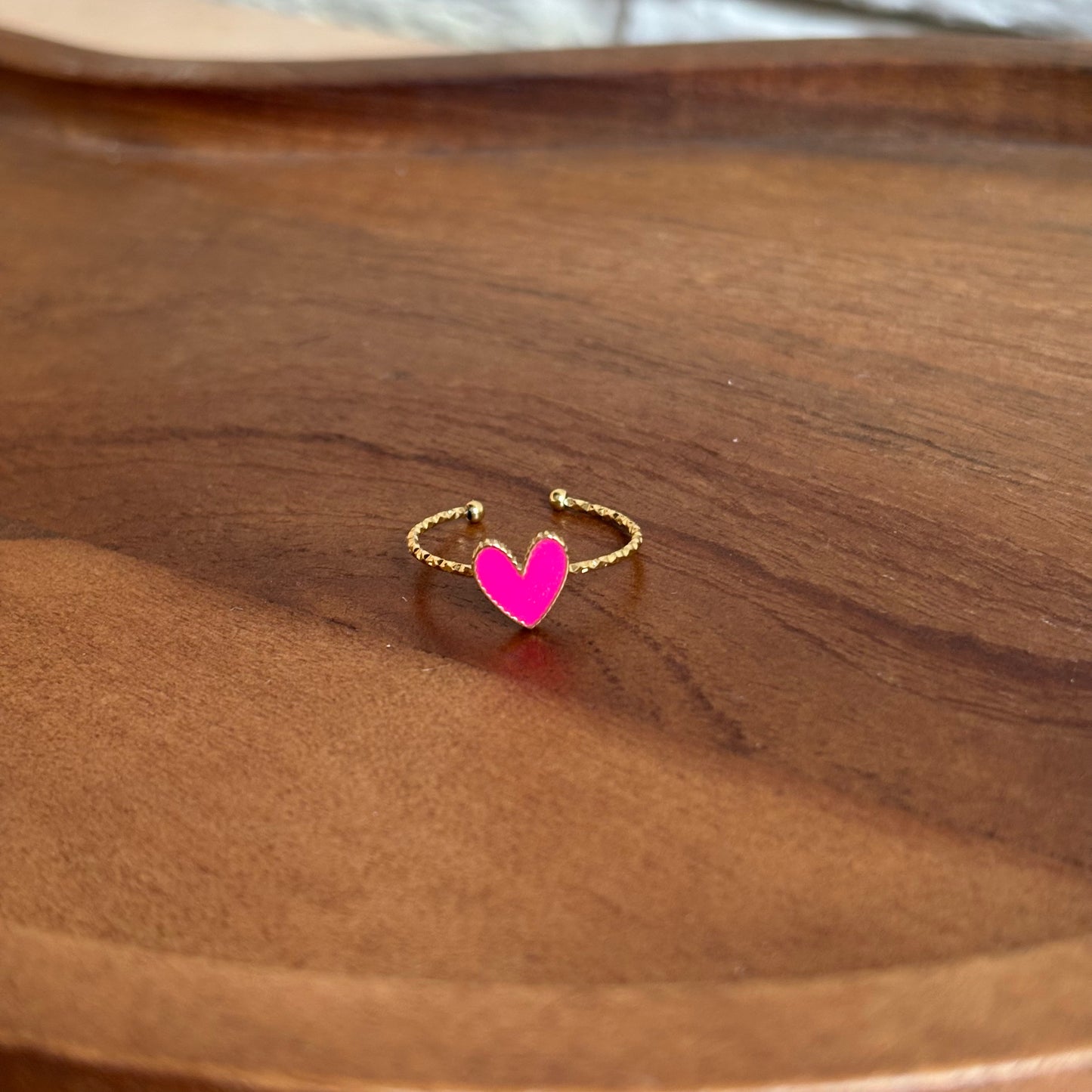 Bague Coeur Email
