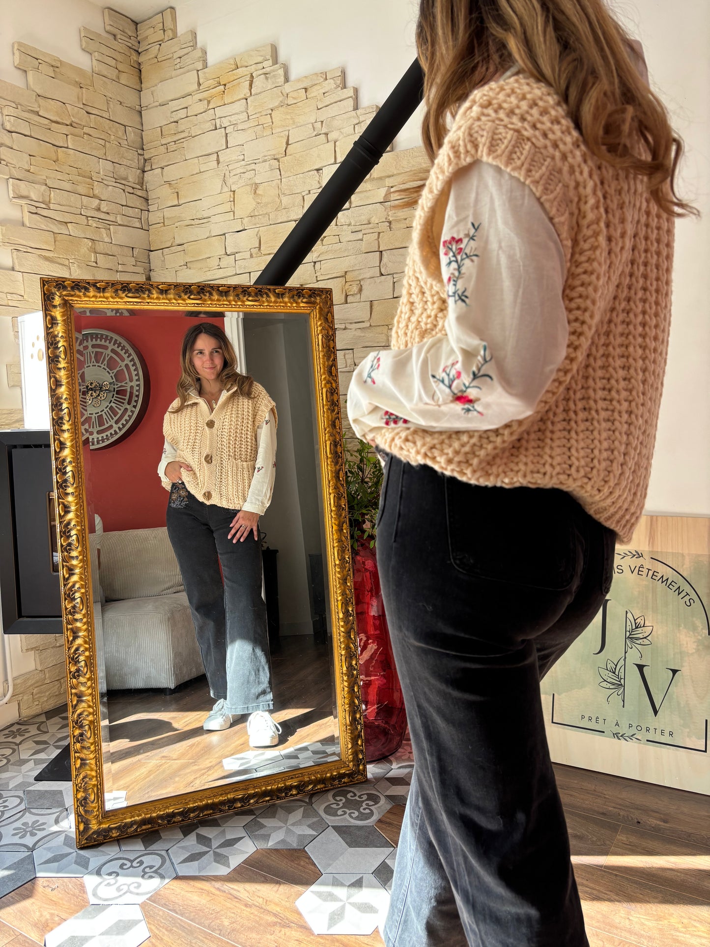 Gilet sans manches Jena Beige