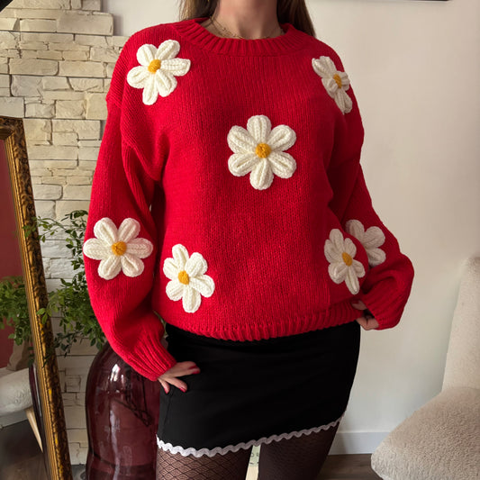 Pull Marguerite Rouge