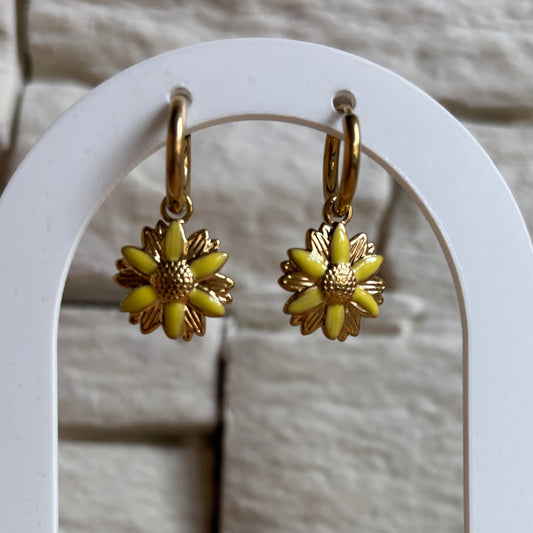 Boucle d'oreille Tournesol