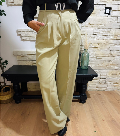 Pantalon Palazzo Vert