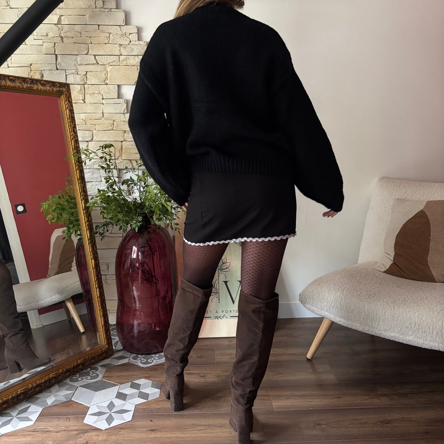 Pull Marguerite Noir