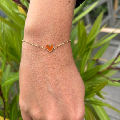 Bracelet Coeur Émail