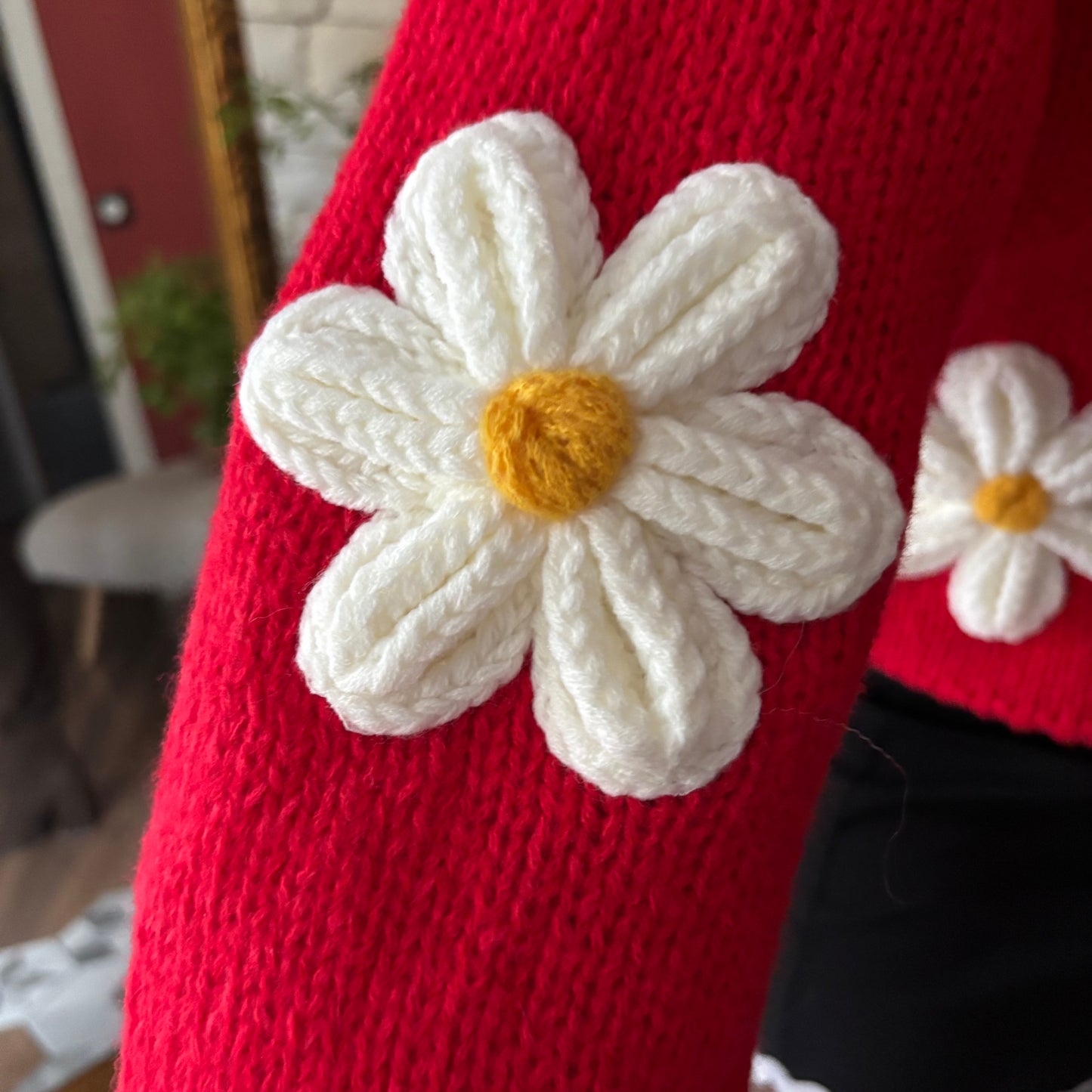 Pull Marguerite Rouge