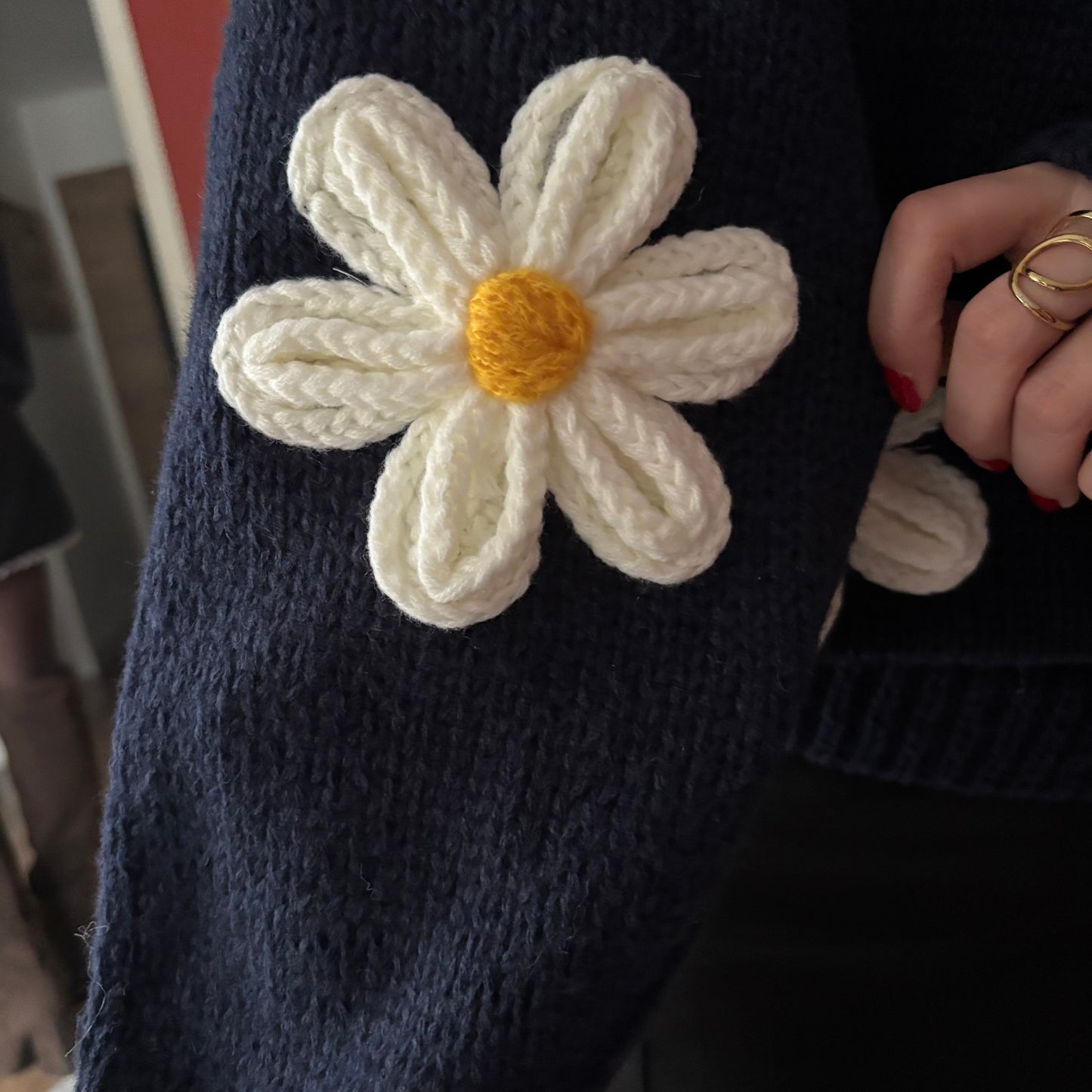 Pull Marguerite Bleu marine