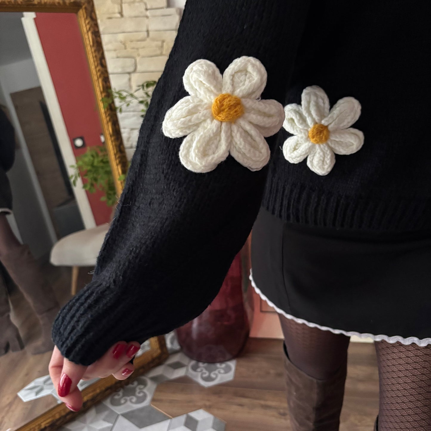 Pull Marguerite Noir