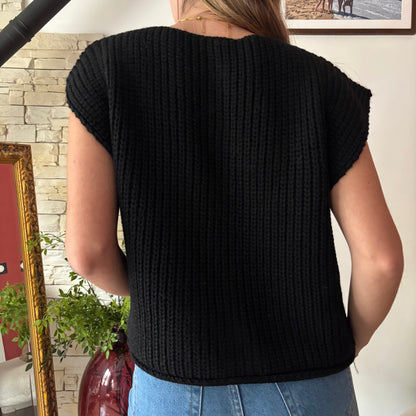 Gilet Laura sans manches Noir